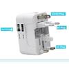 Factory Direct Sale Bison202 Dual USB 2.1A Universal Socket Adapter Global Universal Conversion Plug