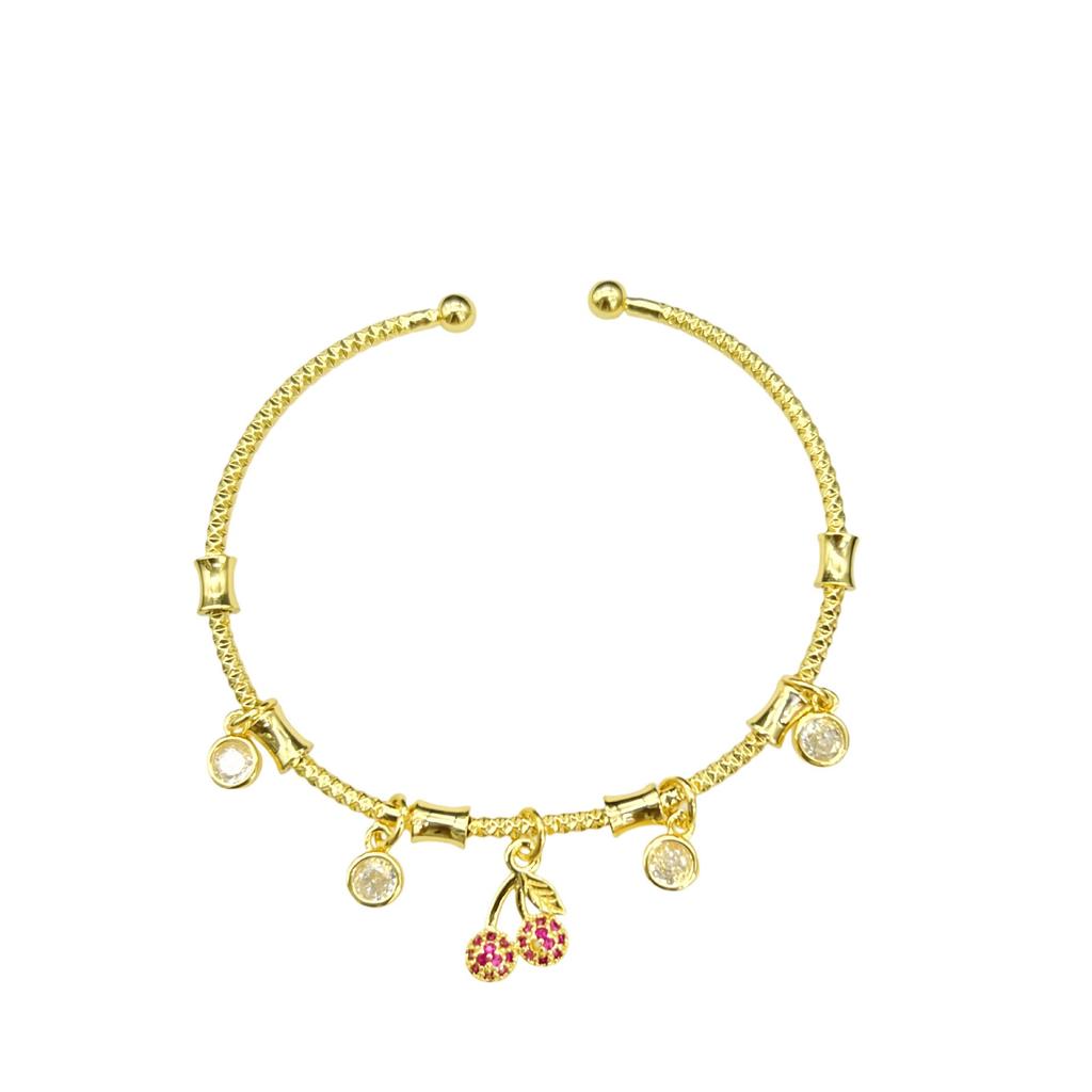 Tree of Life & Butterfly Zircon Bangle - Elegant Retro Jewelry