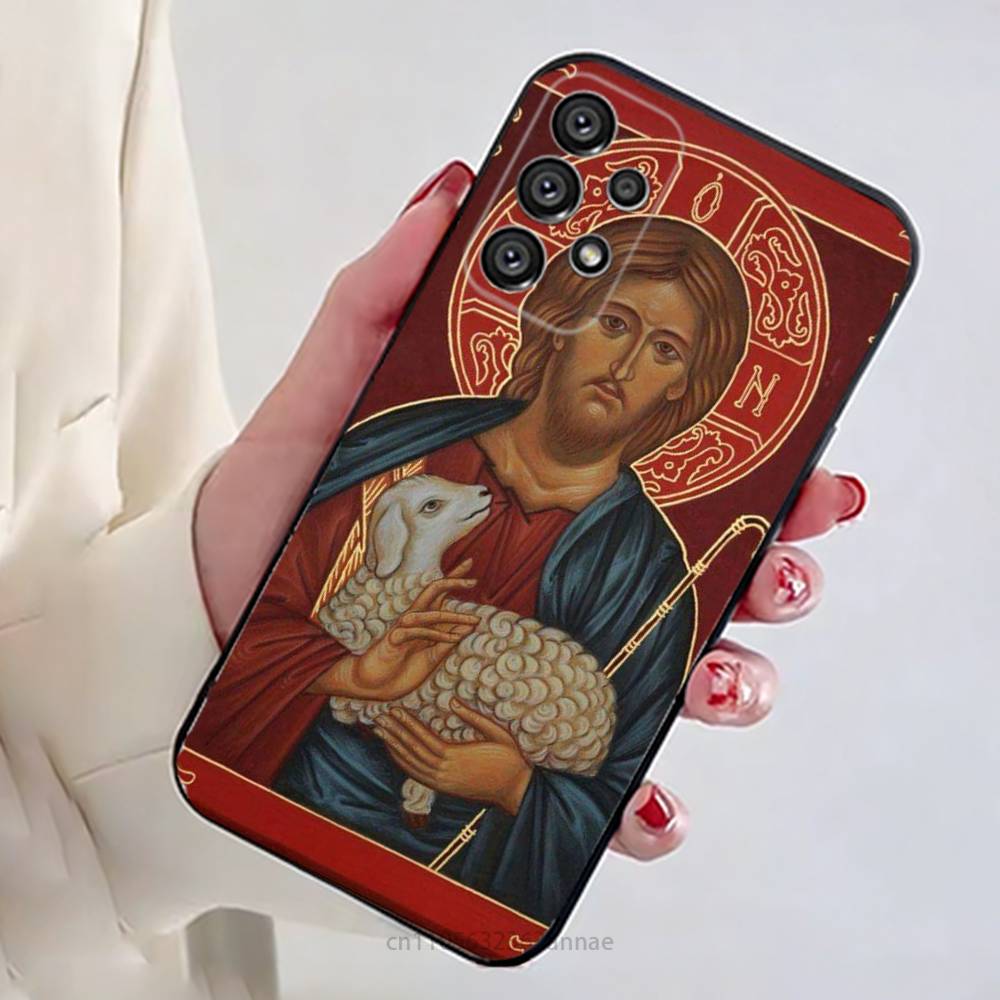 Orthodox Cross Icon Church ART Phone Case For Samsung Galaxy A54,34,24,73,53,52,52S,04S,04E,A72 Cover