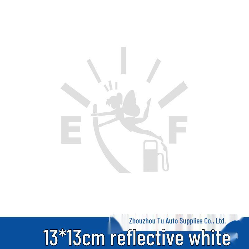 

Personalized Cute Fuel Tank Cap & Low Fuel Warning Sticker for Female Drivers.