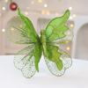 Yousheng Christmas Tree Decoration Festive Butterfly Pendant Realistic Glittered Branch Decor for Xmas Home Party Display