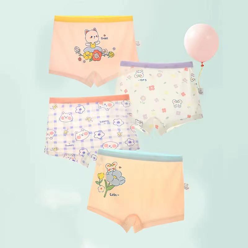 Girls' 4-Pack Boxer Briefs - 91% Nylon