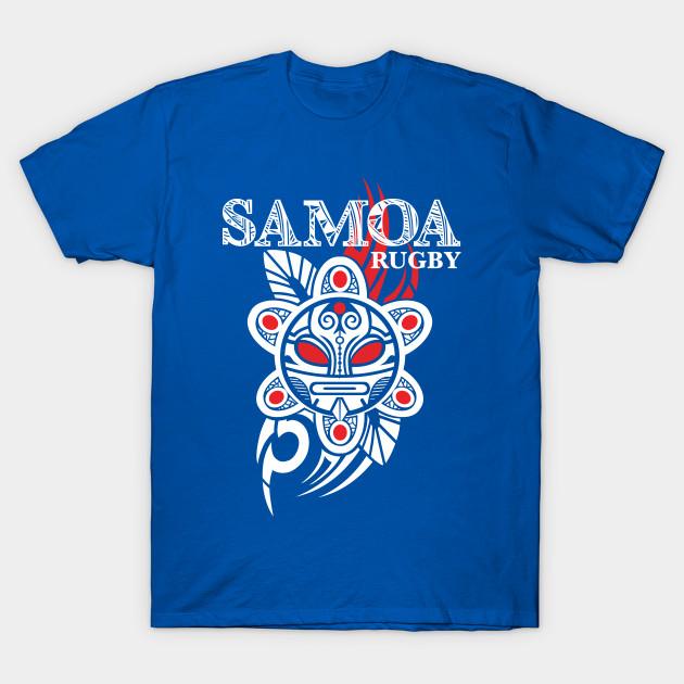 

Men Black Print T-shirt Samoa Rugby Tattoo Mask Samoan Fan Memorabilia No-Cut Transfer Paper Print Cotton Tshirt - Men s Summ... S