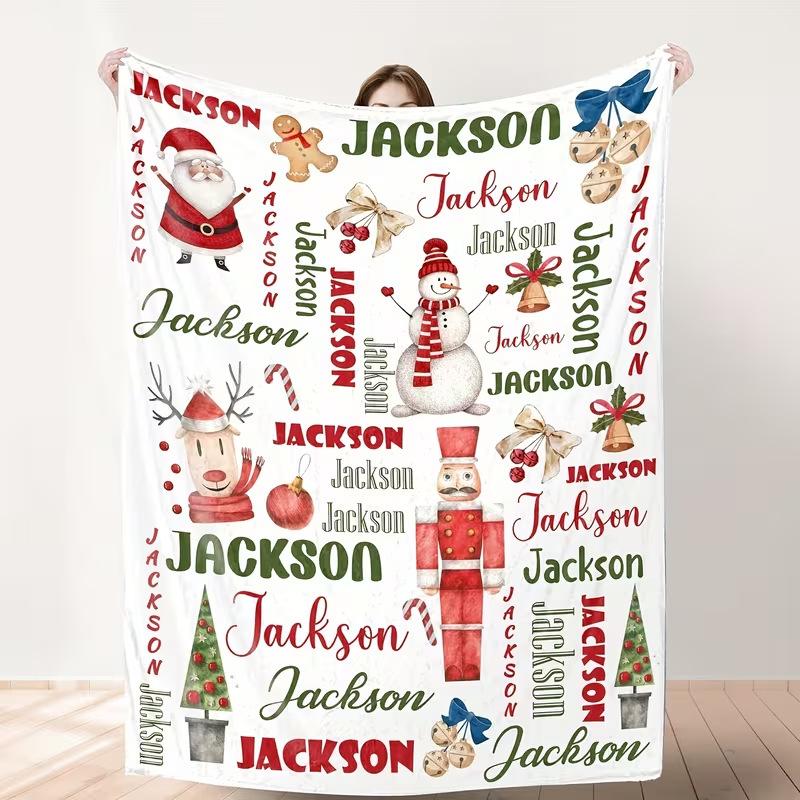 Trending Green Christmas Pattern Blankets & Throws Nordic Tree Style Luxury Blanket for Living Room Bedroom Sofa Winter Use