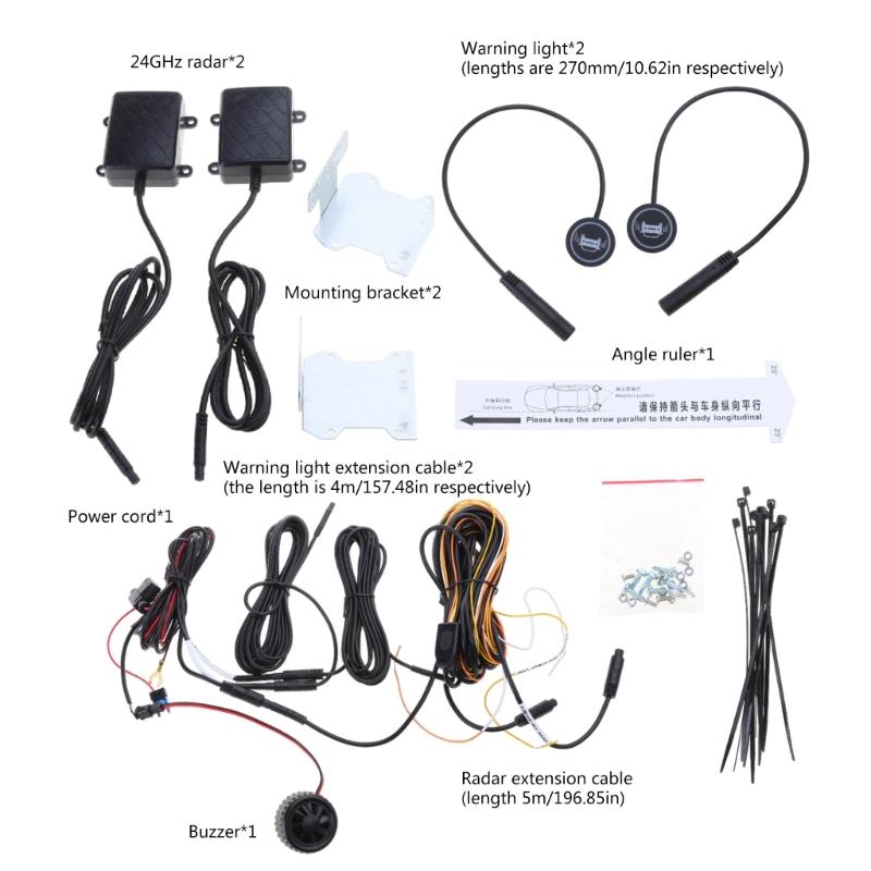 Car RadarBlind SpotsDetection System BSD Reversing Monitoring Lane Change Assist