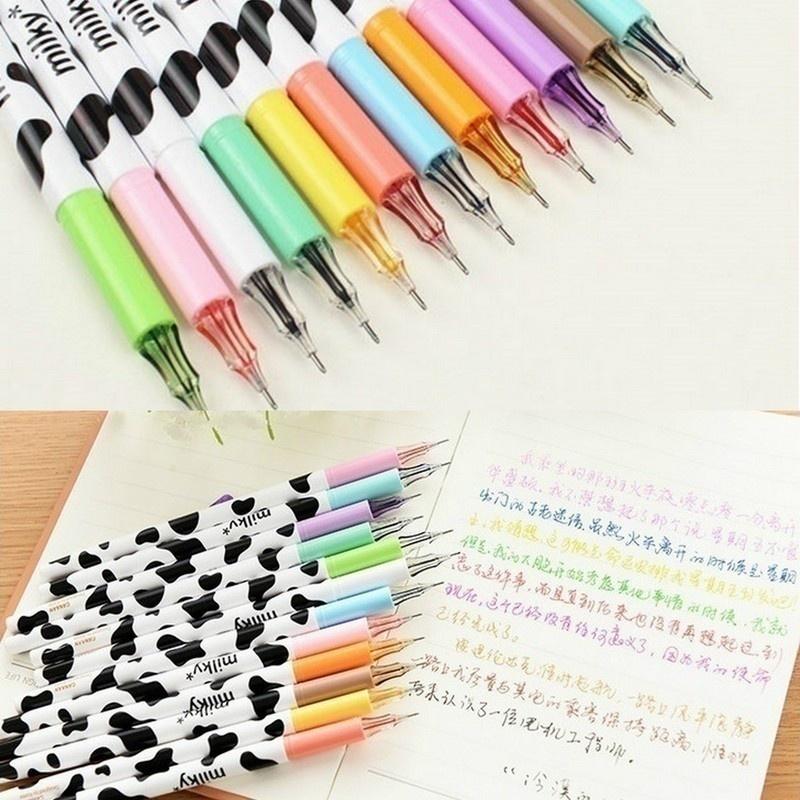 Buy Creative Milky Cow Gel Pen Multicolor Pen 0.38mm Super Fine Diamond
