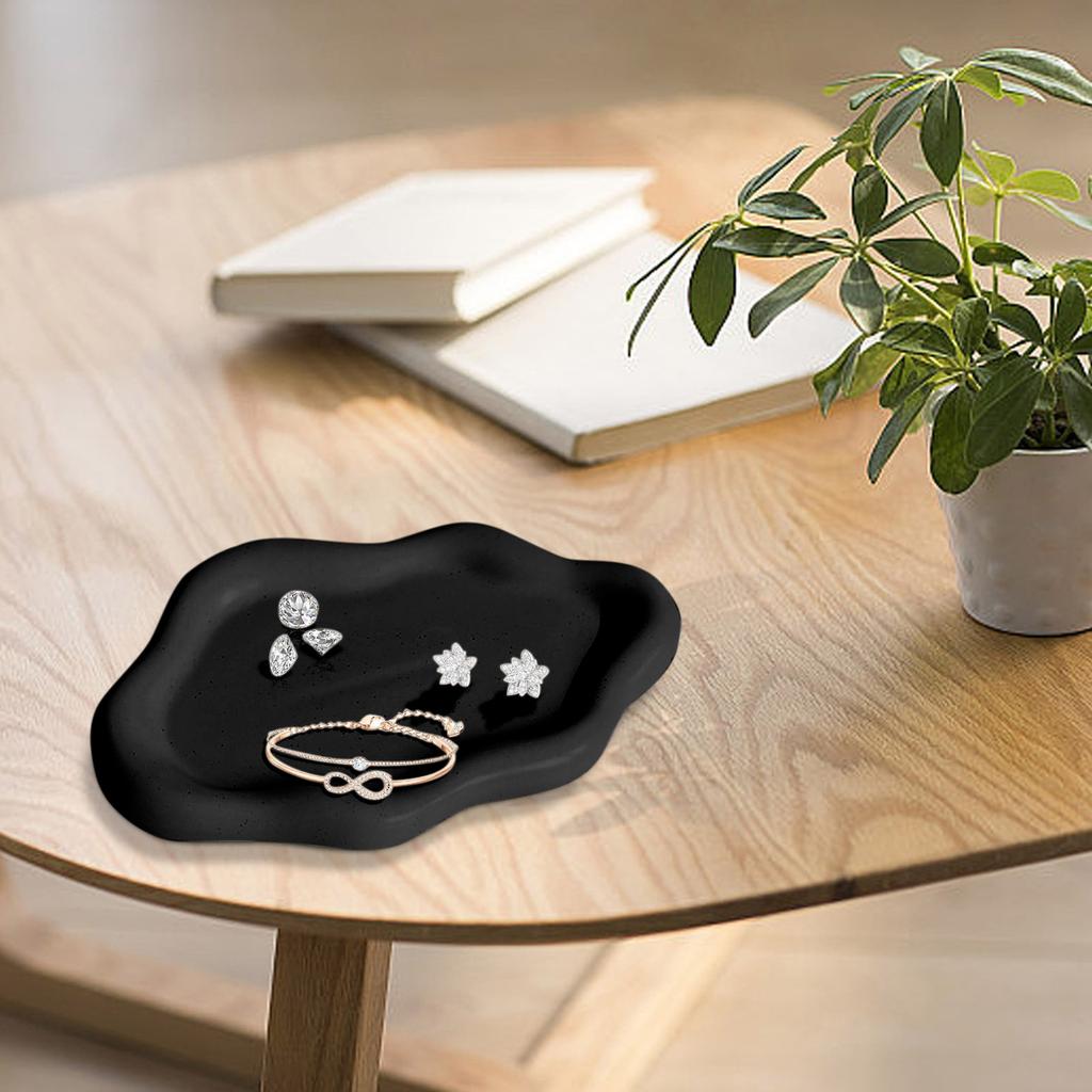 INS Style Cloud Shape Jewelry Dish for Ladies Jewelry Tray Ceramic Plate Exquisite Ornaments Trinket Tray Dish for Birthday Gift