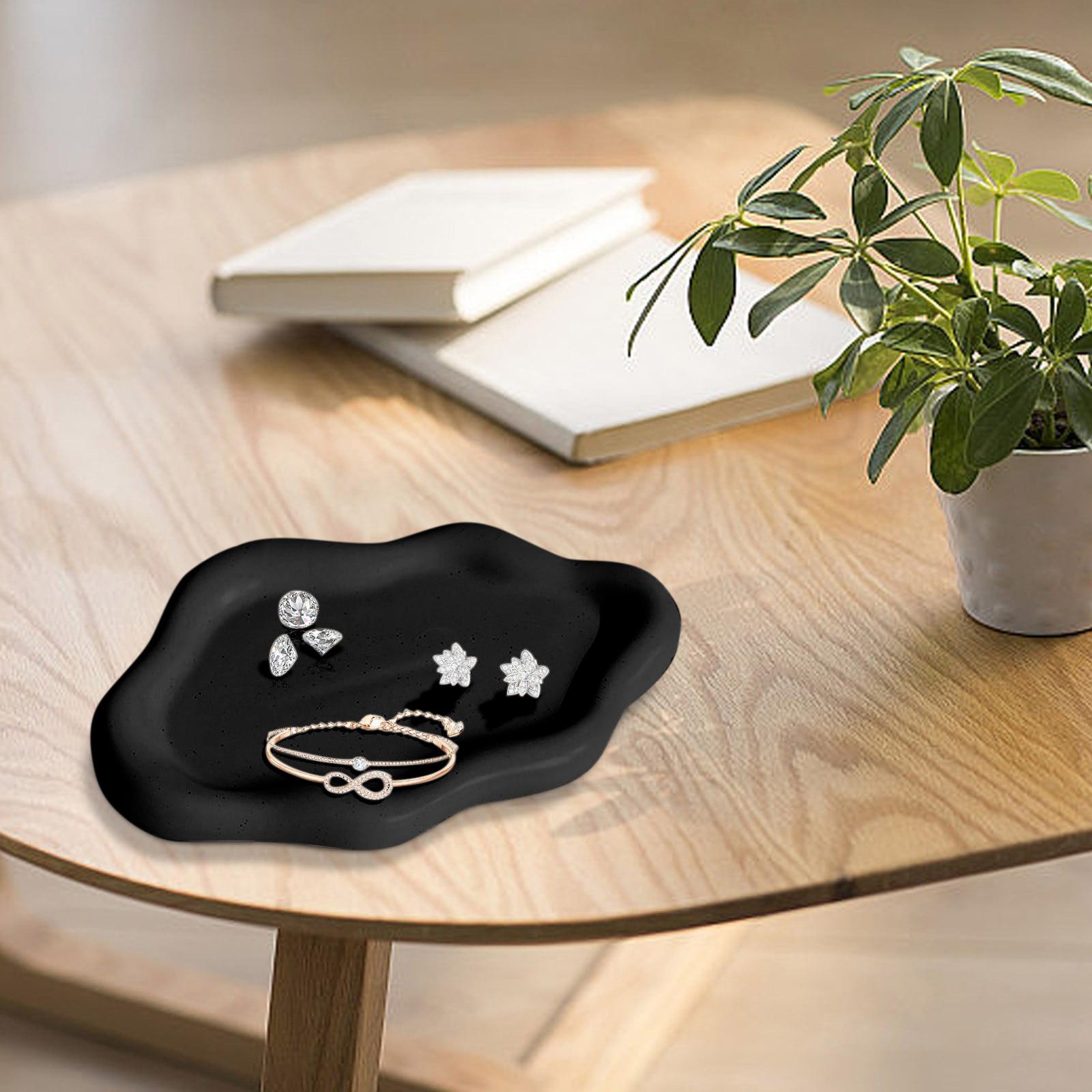 

Ceramic Jewelry Tray Trinket Dish Decorative Cloud Vanity Key Tray For Women Ring Holder Dish Cute Jewelry Plate Bowl One Size чёрный