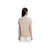 Calvin Klein Fashion Overprint Letter Pure Cotton Breathable Round Neck Short Sleeve T-Shirt Women Tops Beige J218885-ACI