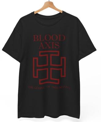 Blood Axis Das Evangelium der Unmenschlichkeit T-Shirt, Musik Rock Punk Metal, Unisex T-Shirt