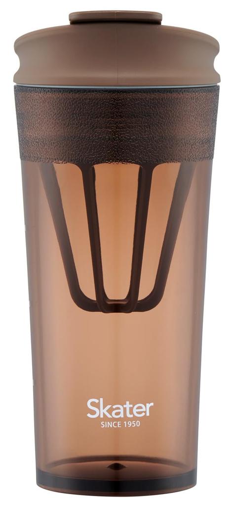 Skater Shaker Tumbler, 420ml, with Flap and Memory Stick, Amber Brown, PTBFS4-A