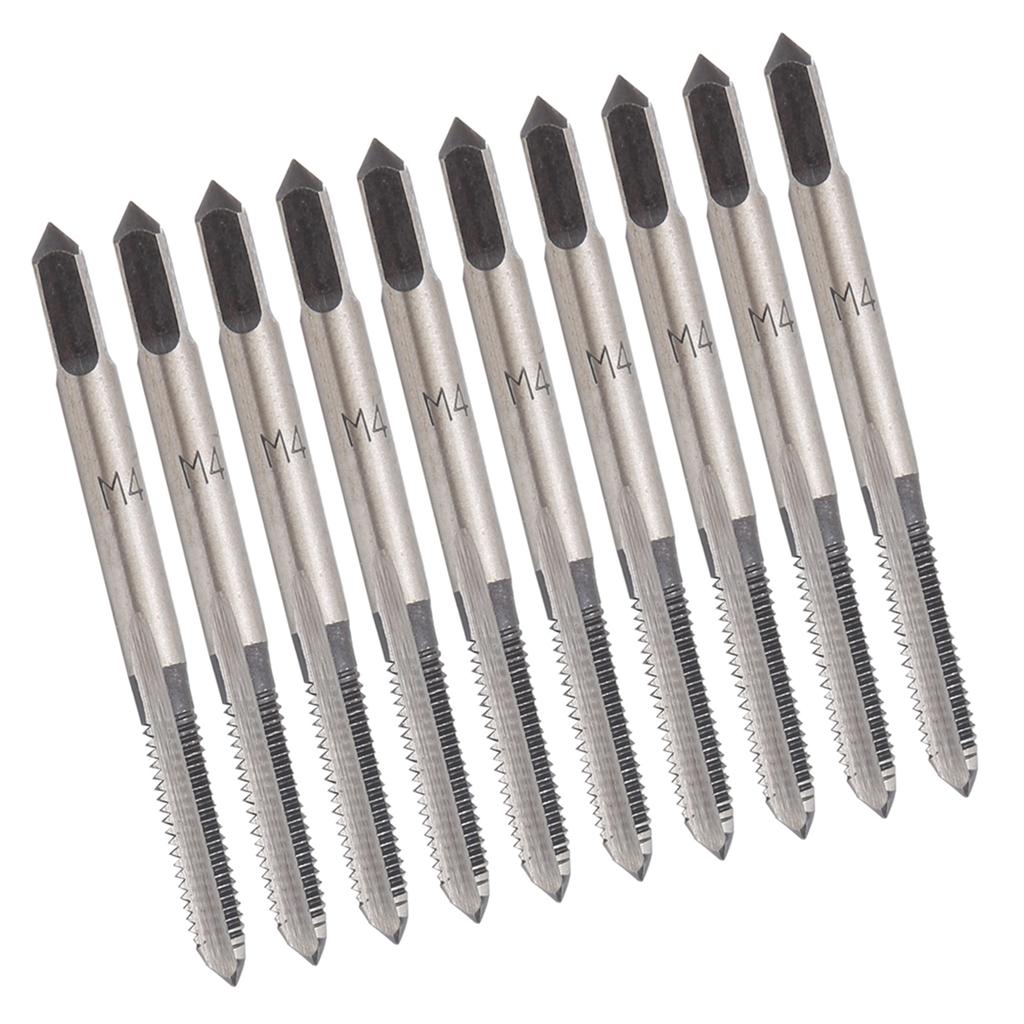 10Pcs Metric Tap Manual M4 Carbon Steel Hardware Machine Tools Industrial Supplies