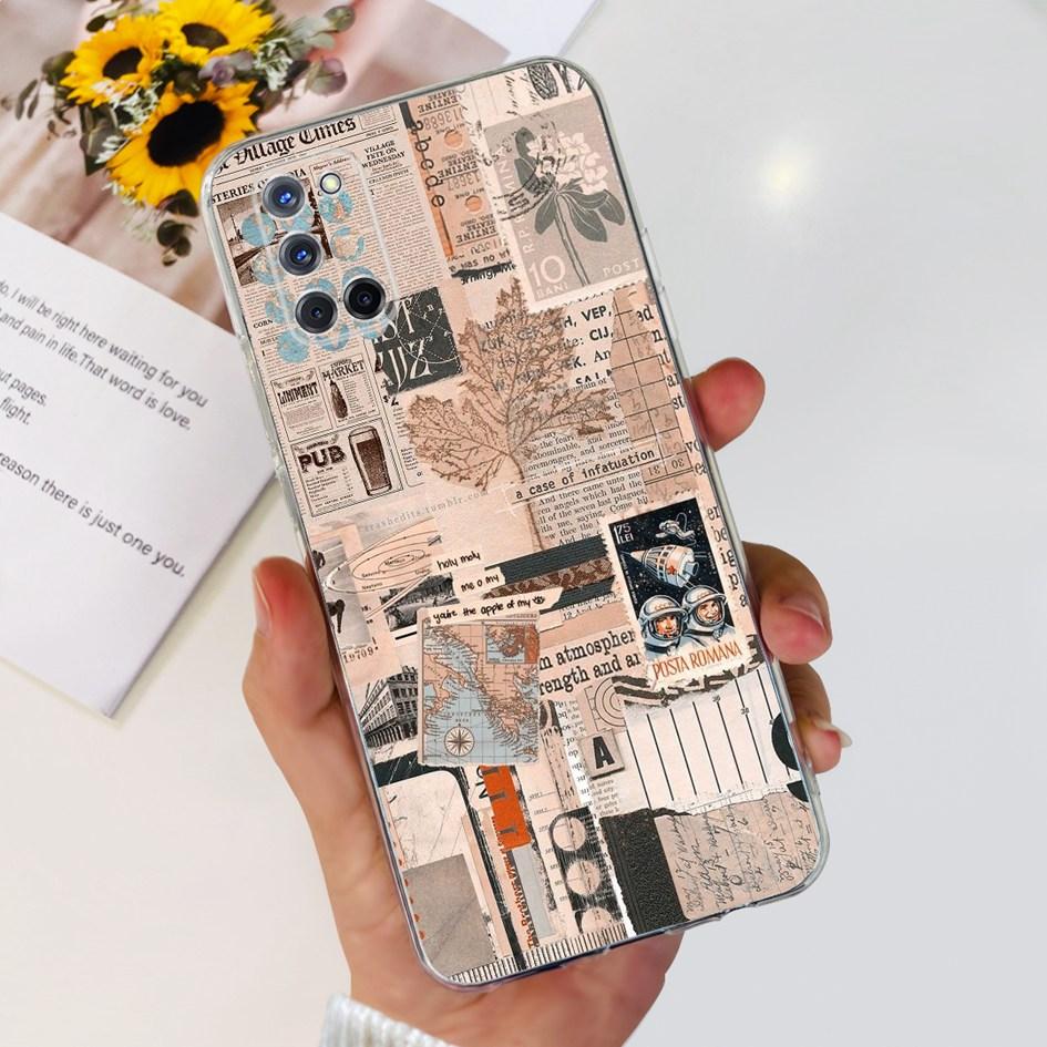 For OPPO A52 Case OPPOA52 CPH2069 A 52 Flower Phone Case Fashion Transparent Silicone Soft TPU Back Cover For OPPO A72 A92 Coque