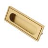 Brass Recessed Handle 105x38x11.5mm Flat Finger Pull Design Flush Pull Handle With 2 Installation Screws Brass Cabinet Hardware