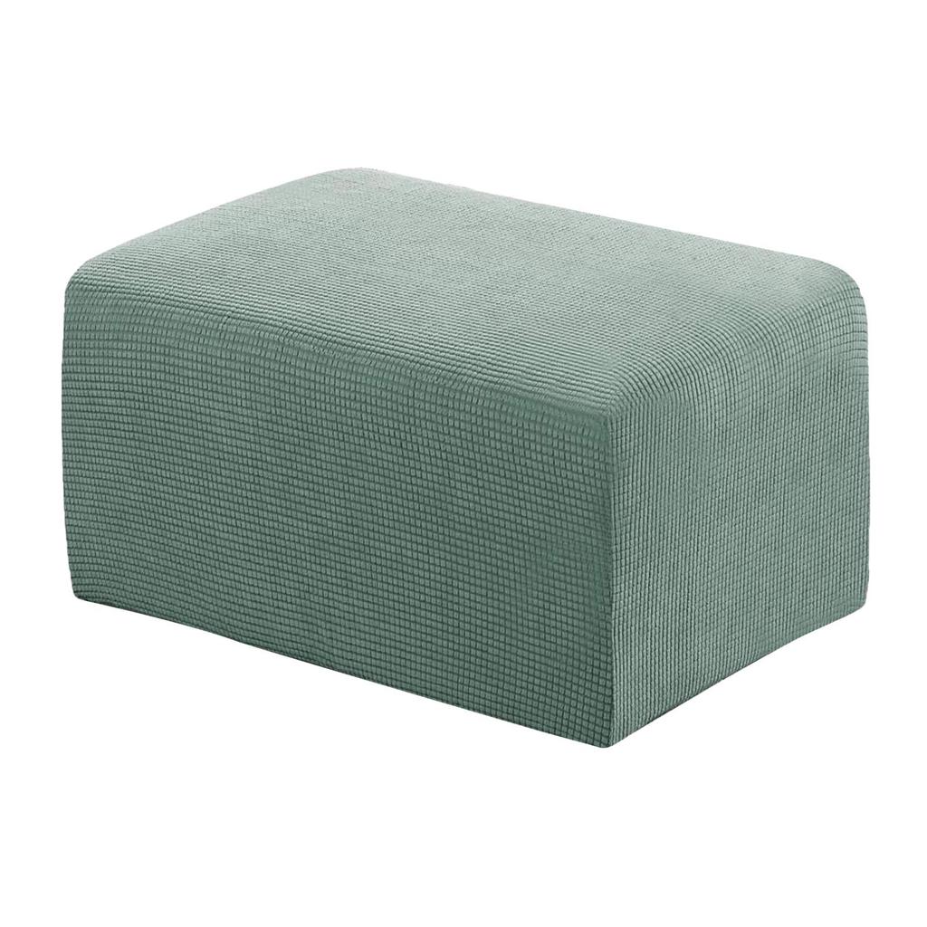 Premium Footstool Cover Stretch Removable Ottoman Slipcovers Pouf Soft