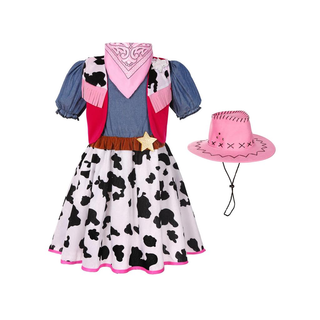 Costume da Cowboy Western per Bambini Set di Abbigliamento da Cowboy per Halloween per Feste, Spettacoli e Cosplay