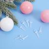 100Pcs Ball Caps Decorative Christmas Hanging Balls DIY Kit Creative Pendant Holder Tree Balls Accessories Ball Pendants Caps