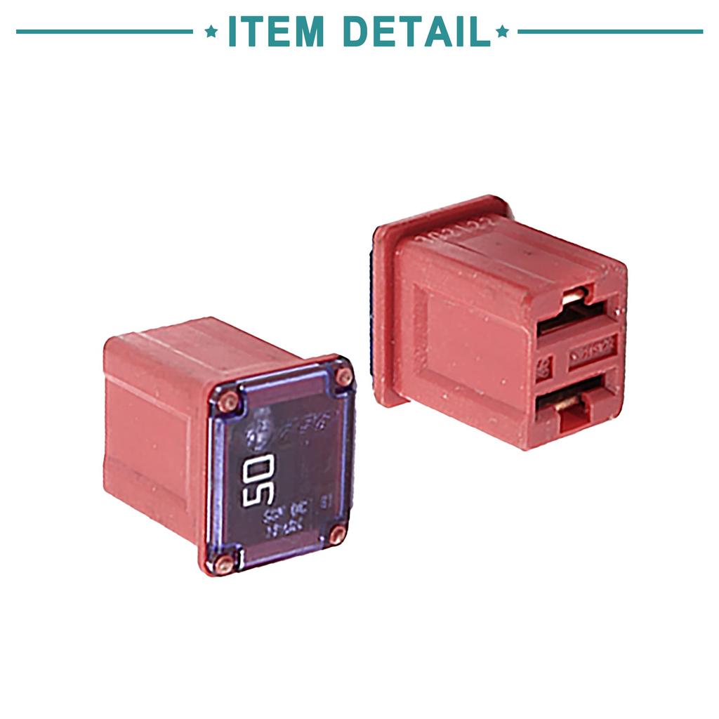 ACROPIX 5 Stück Weibliche PAL Sicherung Auto Kunststoffschale Universal 50A -58V Rot