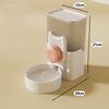 Pet Dog Cat Hanging Water Dispenser Automatic Feeding Drinking Water Bottle Rabbit Cage Hanging Plastic Material Gray 1000ml