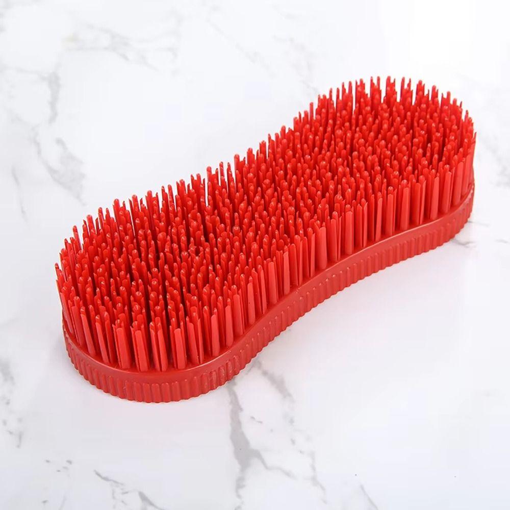 1Pcs Hard Bristle Horse Grooming Brush Colorful Equestrian Massage Tool  for Effective Cleaning Care