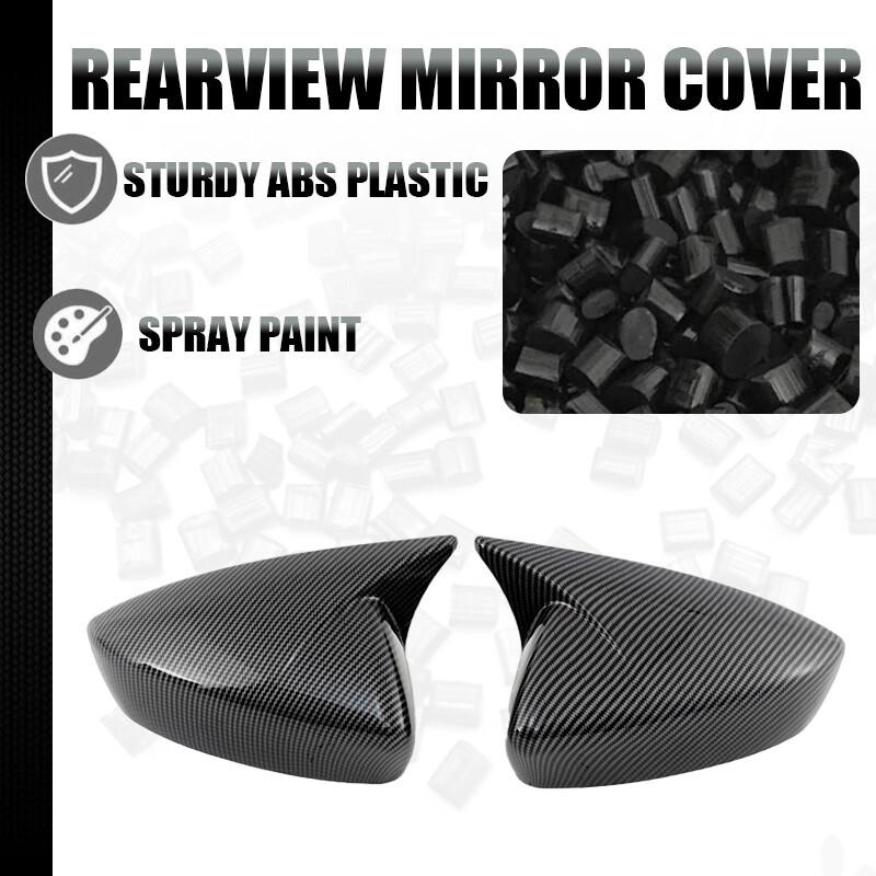 Carbon Black Car Side Rearview Mirror Cover Cap Trim For Mazda CX-50 2023-2025
