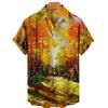 Oversized Shirt Hawaiian Beach Holiday Flower Painting Pattern Summer Casual Man Top Breathable Mens Design Clothing New