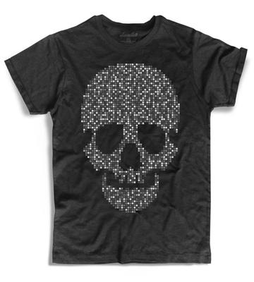 Mens Teschio Pixel Skull Graphic Amazink T-Shirt- Unisex T-Shirt