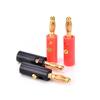 10pcs/lot audio speaker screw banana gold plate plugs connectors 4mm