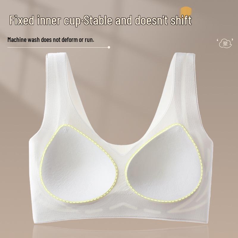 Seamless Women's Lift-Up Support Bra with Fixed Cups