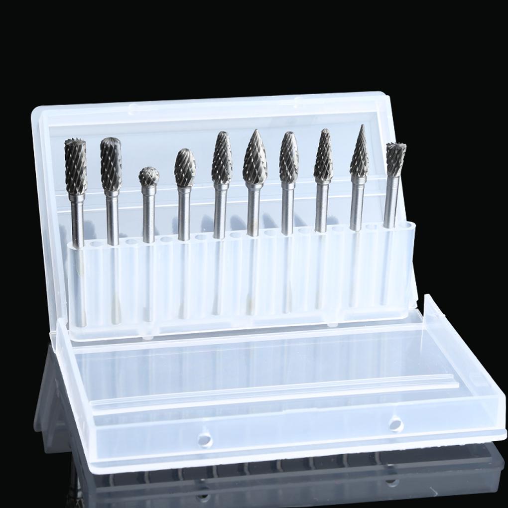 10 Pieces Grinding Rotary Burr File Home Industrial Factory End Milling Slicer Replacement Hand Drill Tool Parts