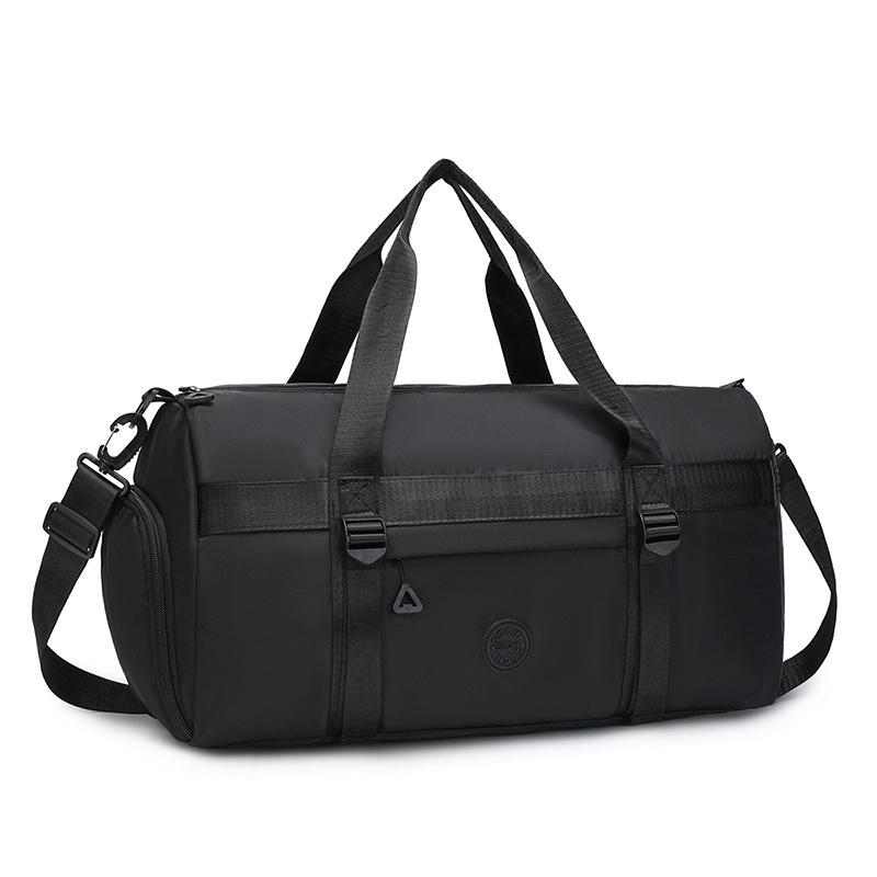 

Portable large-capacity gym bag with separate shoe compartment and straps, yoga bag, maternity storage handbag, business travel bag 51*21*24 чорний