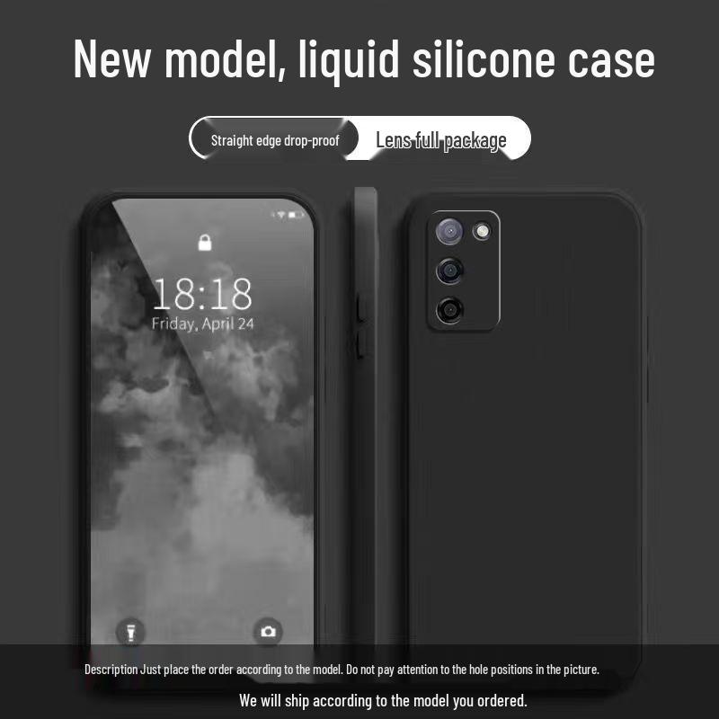 OPPO A55 Solid Color Liquid Case: Full Coverage, Drop Protection, Soft Edge