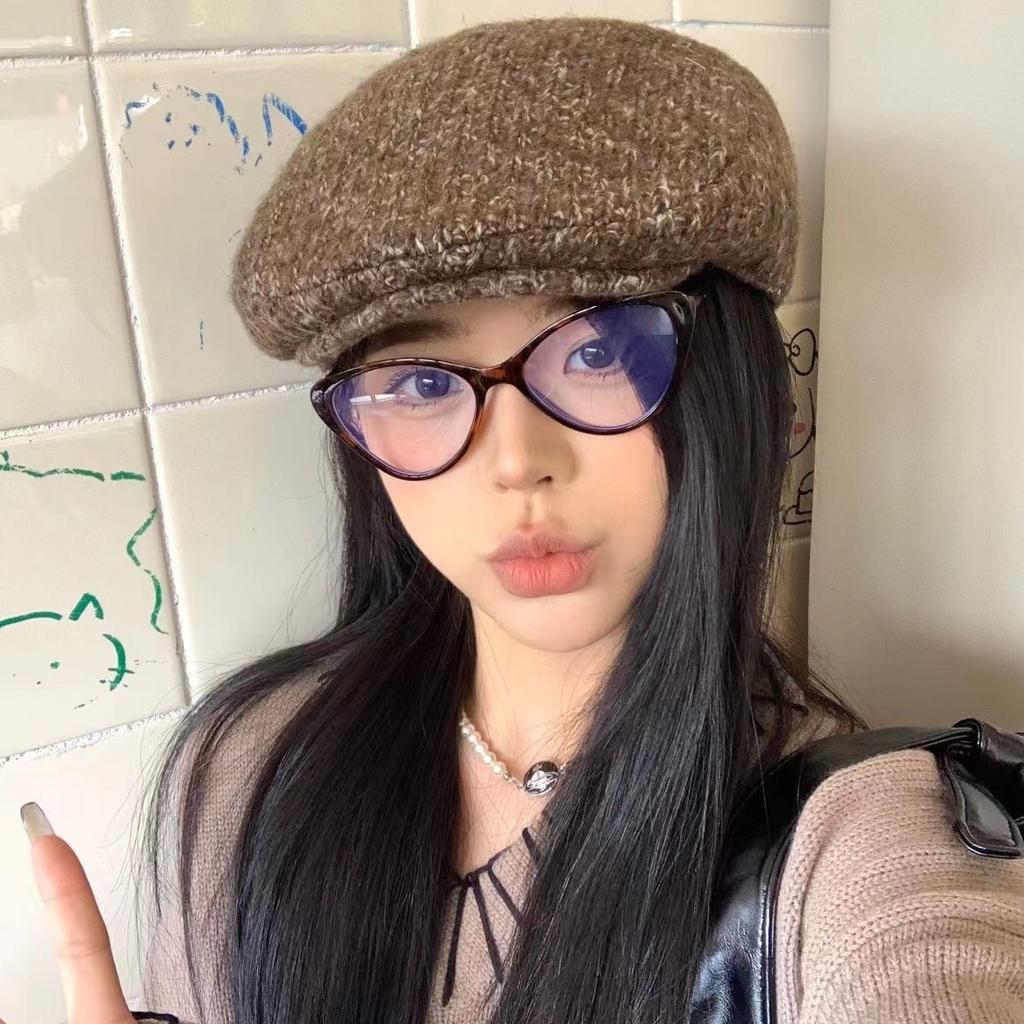 Beret Hat Autumn and Winter Niche Versatile Little Painter's Hat Hong Kong Style Literary Newsboy Hat Fashionable Retro Progressive Hat