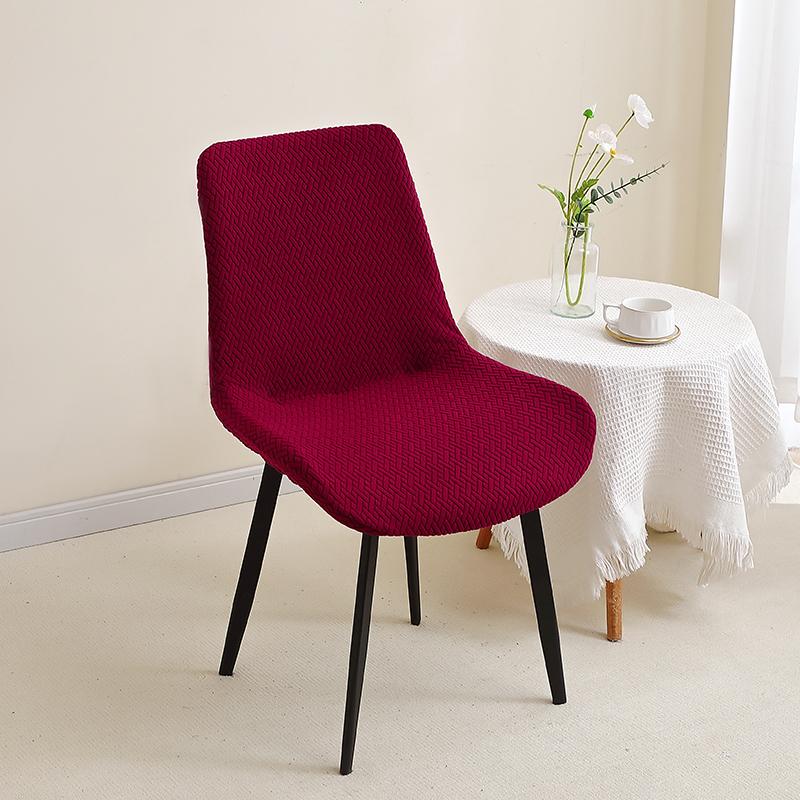 Jacquard Curved Chair Cover Anti-slip Stretch Dining Chair Covers All-inclusive Furniture Protector Funda Silla Housse De Chaise