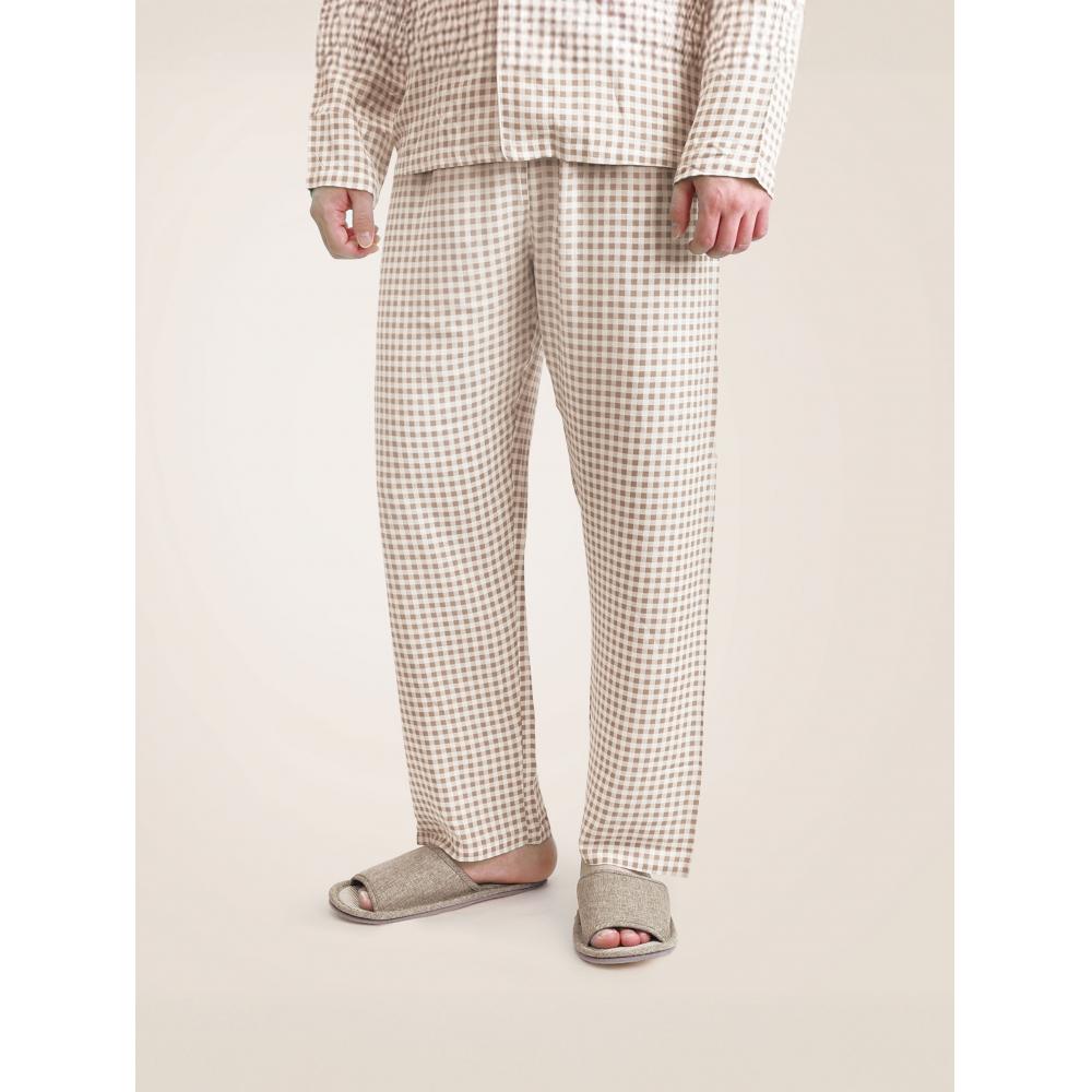 

Daiso [pubLic] Rayon Pattern Long Bottoms L Brown