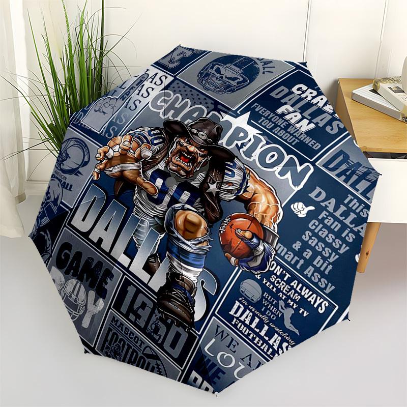 

Dallas Cowboys, Football Fan Themed Automatic Opening and Closing Umbrella, Compact Travel Umbrella, Lightweight and Portable, Suitable for