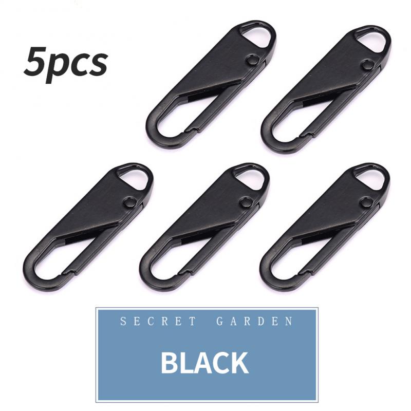 

5Pcs Universal Metal Zipper Pull Tap Replacement Instant Repair Zipper Head Puller For Clothing Bags DIY Sewing Zipper Sliders 5PCS