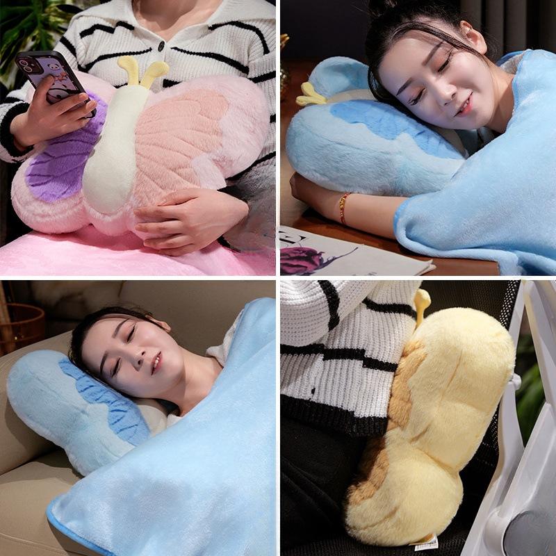 Cute Girl Butterfly Pillow Cute Butterfly Pillow Bedside Cushion Fleece Toy Original Home Beauty Student Gift