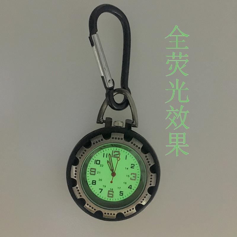 Mountaineering Buckle Watch Mini Luminous Multi-Functional Quartz Backpack Buckle Watch Keychain Watch