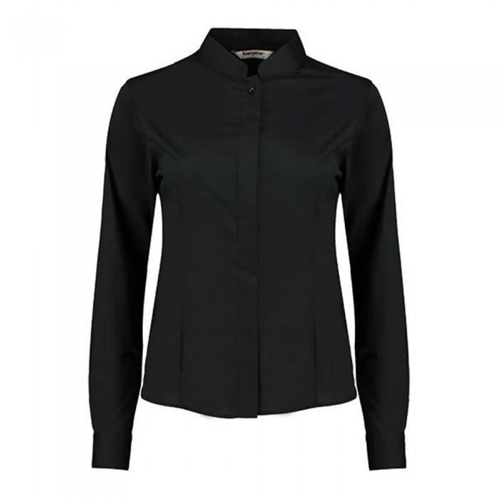 BARGEAR Womens/Ladies Mandarin Collar Tailored Long-Sleeved Shirt