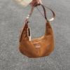 Suede bag women's large capacity 2025 new autumn and winter casual retro shoulder messenger bag commuter dumpling bag