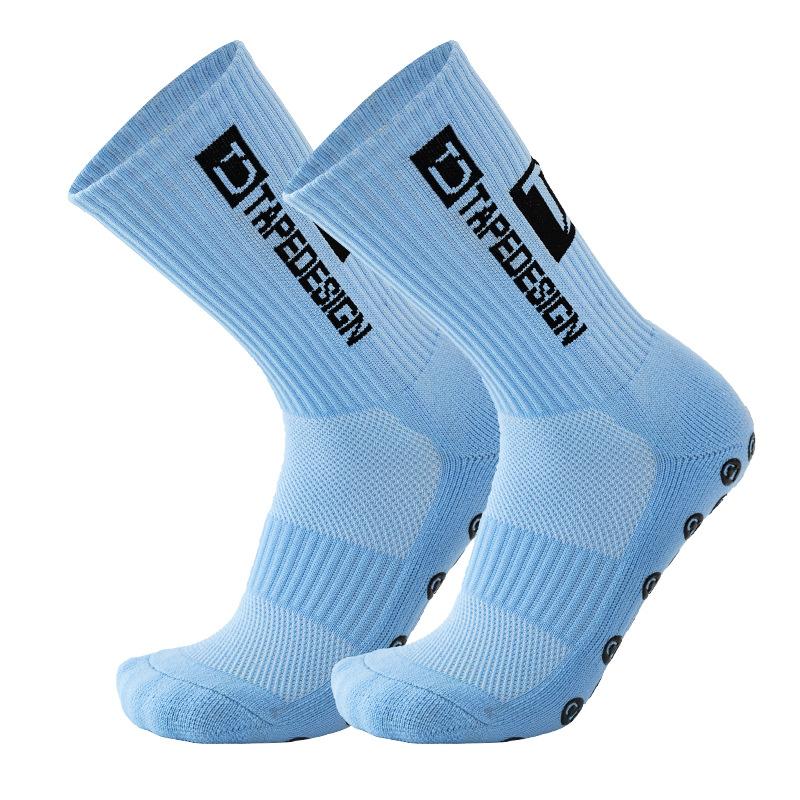 Calcetines para correr para deportes al aire libre, calcetines elásticos, calcetines atléticos de fútbol, ​​calcetines antideslizantes con empuñaduras