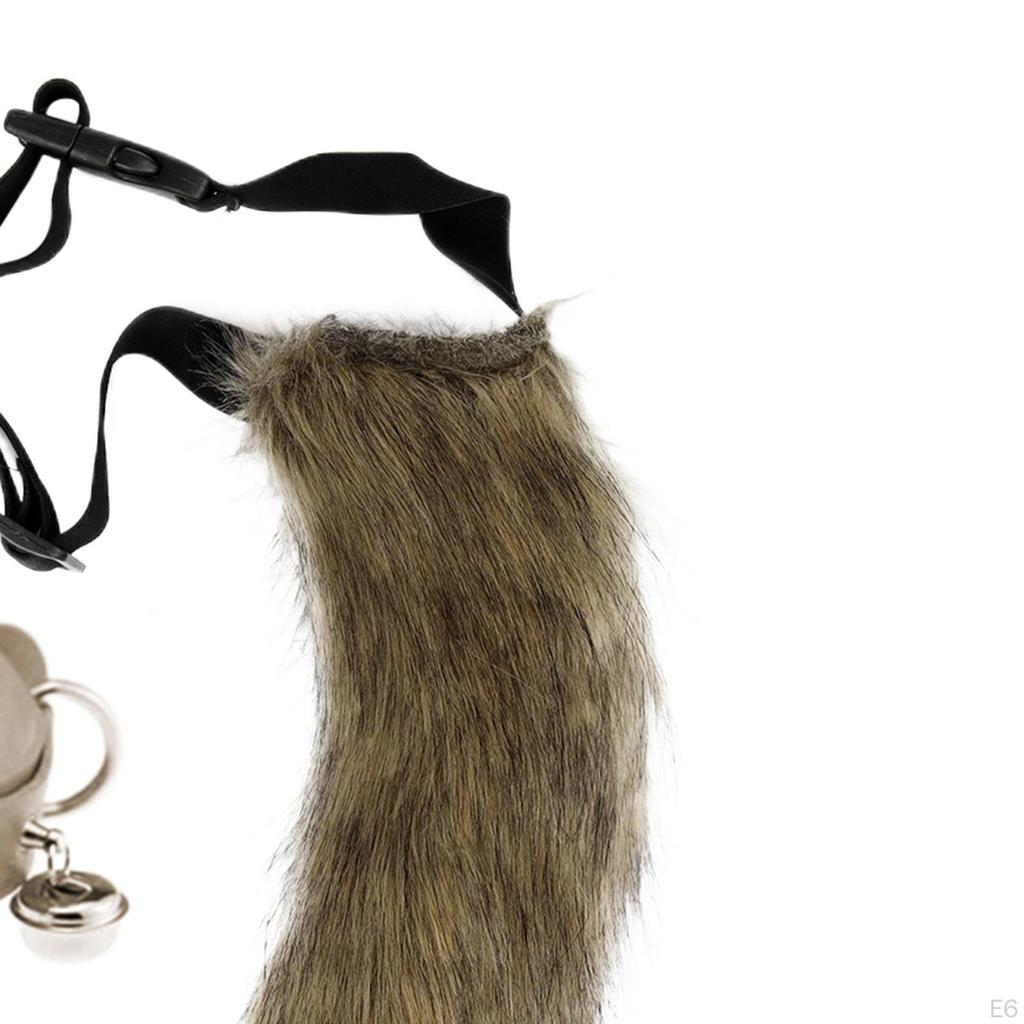 Ears and Tail Set Cosplay Costume Gift PU Leather Neck Choker for Stage Shows Halloween Carnival