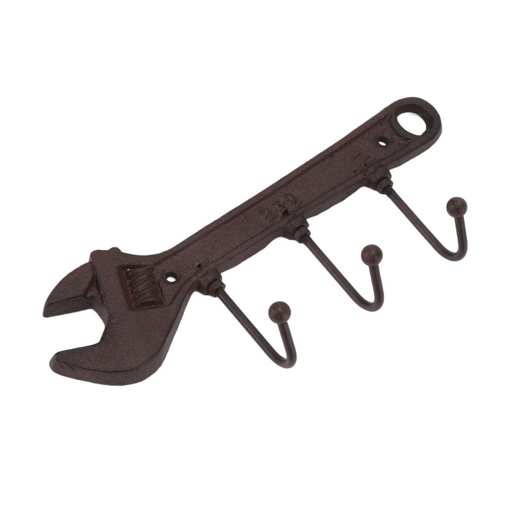 Industrial Style Hook Innovative Wall Decorative Cast Iron Hooks Clothes Hanger Pendant for Bar Entryway Wrench Shape
