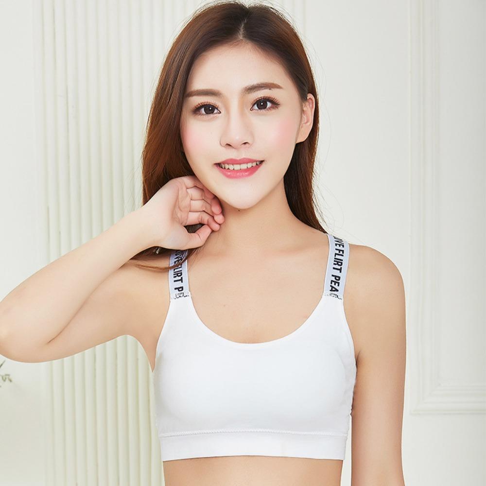 Summer English Alphabet Seamless Chest Wrap Sports Tube Top with Massage Chest Pad Sexy Off-the-shoulder Back Anti-light Vest
