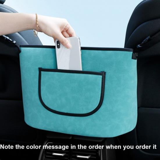Car Middle Seat Handbag Storage Organizer Sheepskin Suede Center Console Holder