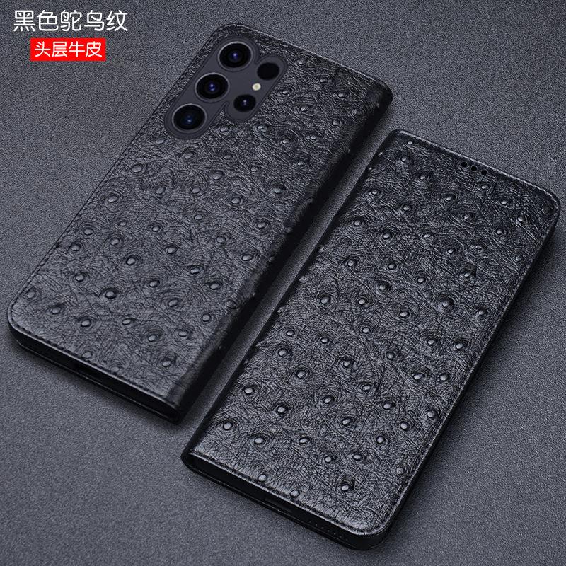 

Роскошный кошелек из натуральной кожи, деловой чехол для телефона для Samsung Galaxy S24 Ultra Plus, чехол-книжка с отделениями для кредитных карт и денег, кобура Genuine Leather&Galaxy S24+