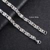 Stainless Steel Long Paperclip Necklace Twisted Neck Chain for Women Ladies Men Silver Metal Choker Jewelry Gift