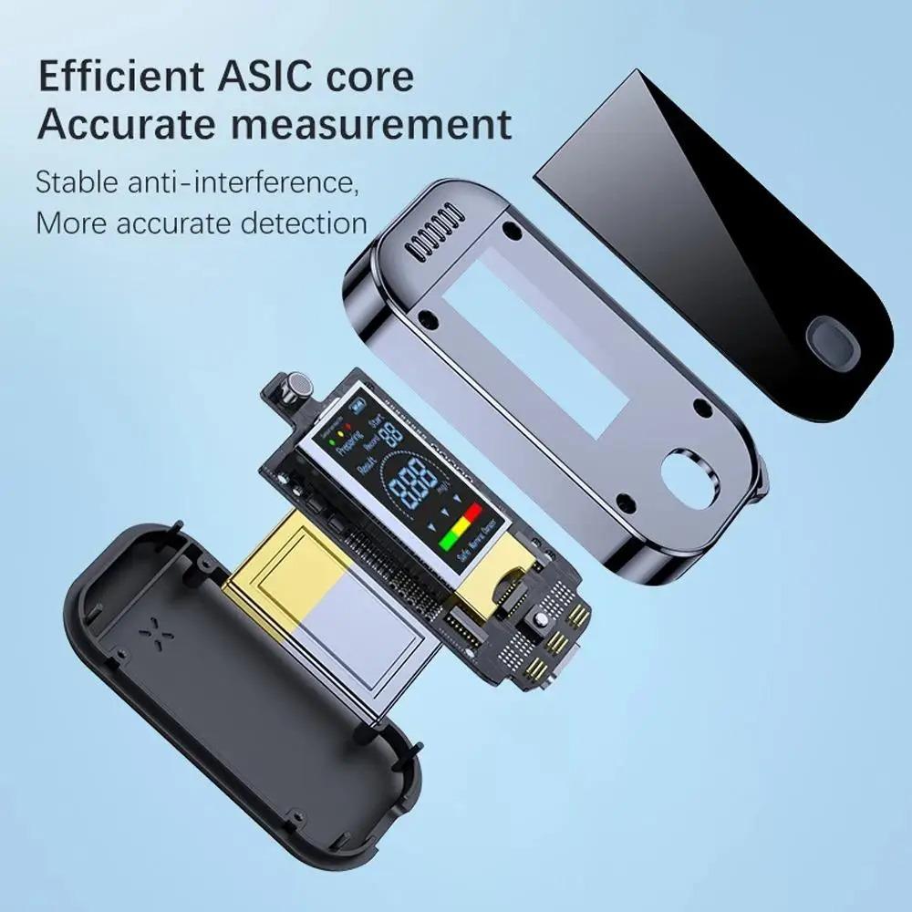 Digital Breath Alcohol Tester Gas Detector Professional Breathalyzer With LCD Display USB Rechargeable Electronic Alcohol Tester
