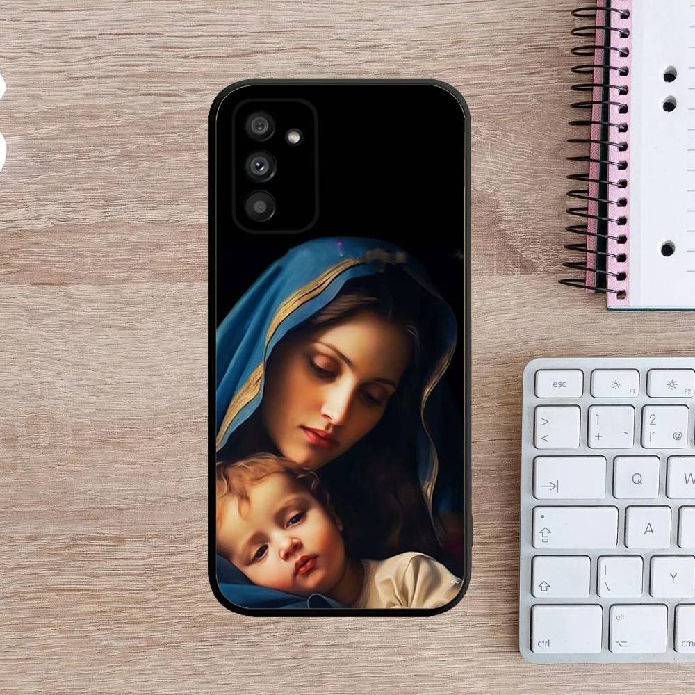Virgin Maria Mary  Phone Case For Samsung Galaxy A13,A21s,A22,A31,A32,A52,A53,A71,A80,A91 Soft Black Cover